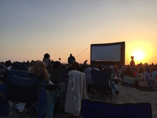 Lovely setting for a movie. Starts at 8pm. Windy & cold, so bring warm clothes and a blanket.