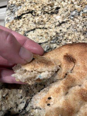 Mold on inside of bread