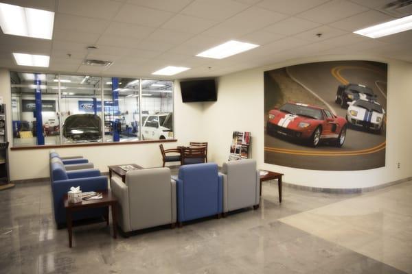 Relax in our waiting area and observe our technicians expertise.