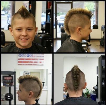 Happy client with his new sharp Mohawk