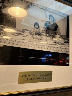 A standing ovation for LENA, in her kitchen, shown here in 1960.  I love the food at Lena's Italian Kitchen.