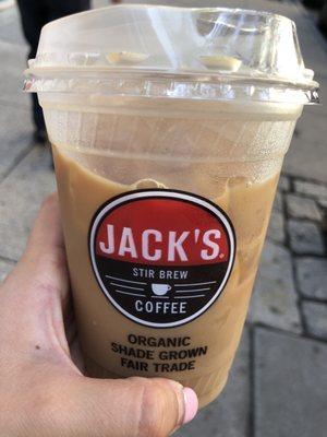 Iced vanilla latte