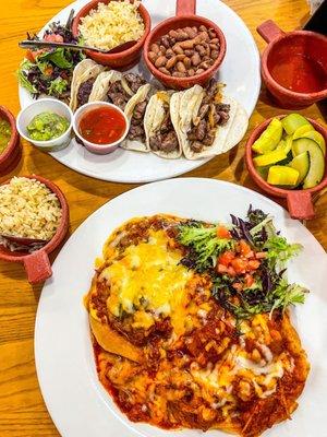 Avery's Sopapilla Pizza & Ribeye Taco Plate! Check out my food blog on Instagram! @diningwithkels