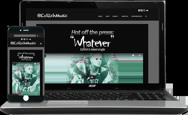 Some web design work we did for a hip-hop artist located out of the DFW.