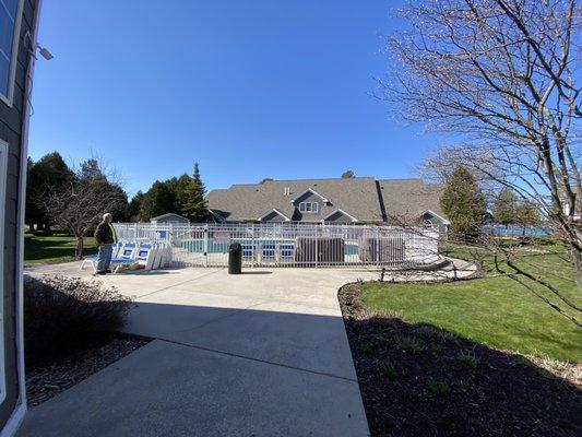 Outdoor pool area