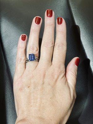 Always an amazing manicure with Brandon! This red is perfect for fall - OPI's Chick Flick Cherry.