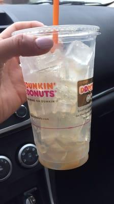 Three dollars for a cup of fricken ice.. All the money I spend at Dunkin donuts you'd think I could get some coffee