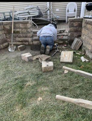 Outdoor back patio repair.