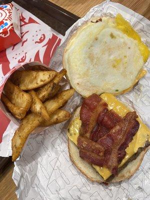 Baconator w/potatoes & a drink for $7