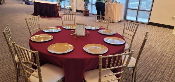 The chairs are beautiful and add a touch of elegance to any event.