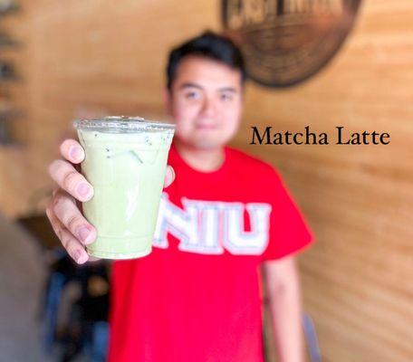 One of our Signature Drinks-- the Matcha Latte