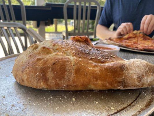 Calzone is HUGE and definitely worth the $$ for it! Incredible!