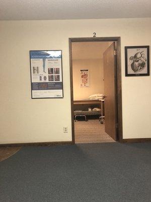 When you walk in to the left of this picture is exam room