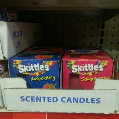 Skittle scented candles