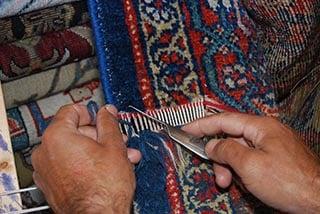 Working on a Woven Repair