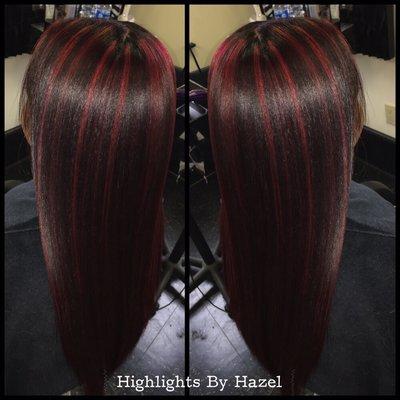 Highlights on natural hair