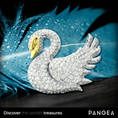 Diamond Swan Pin