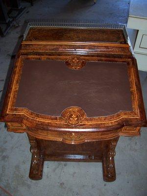 Antique captain's desk after restoration.