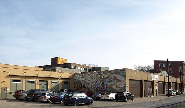 Parking Lot and front of Factory / Showroom building at 1920 Race St.