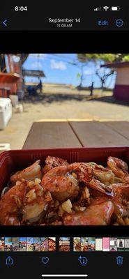 Hulihuli chicken and spicy garlic shrimp