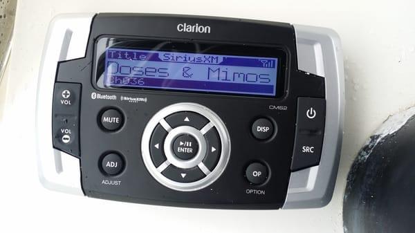 Clarion Marine system with clean installation