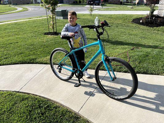 That's my son! and my repaired bike