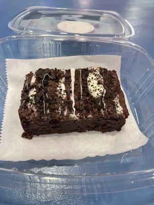 Oreo brownie made with love!  Add a scoop of salted caramel ice cream!!  Yum!