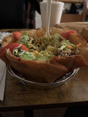 Since El Rey stop making a taco  salad  like this one.    This is my new favorite Mexican hangout.  The ticket !