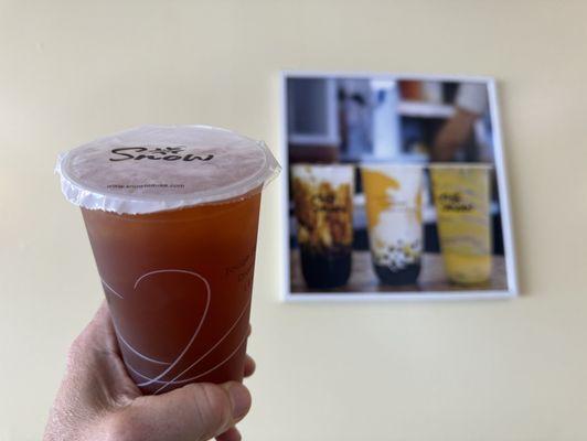 Peach Boba black tea