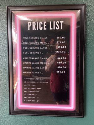 Price List