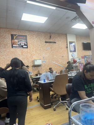 Nail salon work area