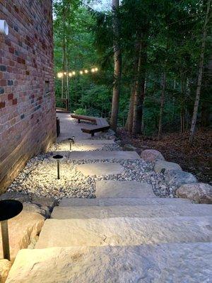 Steps to the patio