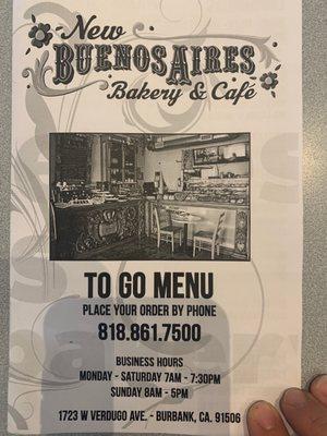 Front of Menu 7/30/2021