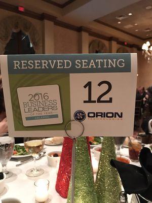 At the Florida Business Leaders Awards Ceremony for Nirav Pandya and Orion Technologies