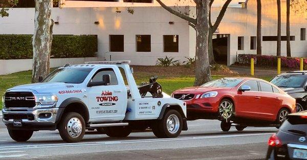 Towing a Volvo S60 stuck in park  For 24/7 Towing, Roadside, and Recovery call Able Towing Cocoa 321-444-6379