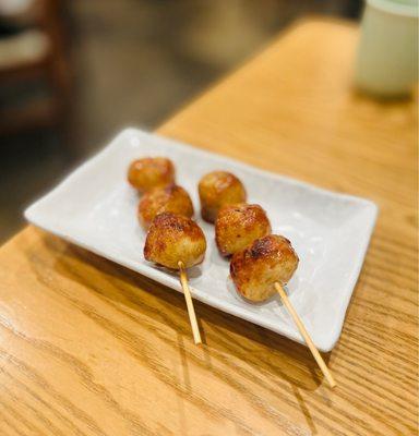 $5 Chicken meatballs kushiyaki