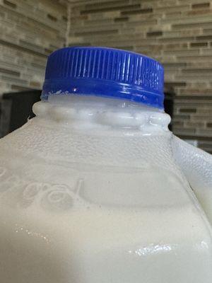 Broken milk lid