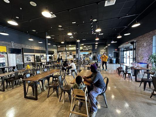 Food court dining area