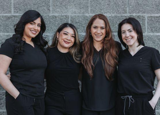 B. Clear Aesthetics Team! We are Specialists in Acne and Expert Skincare here to help achieve your skincare goals. Can't wait to meet you!