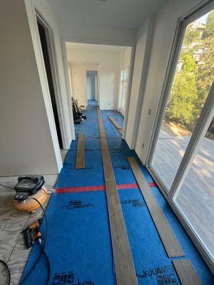 Engineering hardwood installation