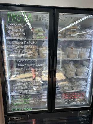 Shop our freezer sections full of pasta, meals, desserts, etc