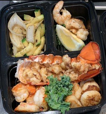 Hibachi combination shrimp lobster and scallops