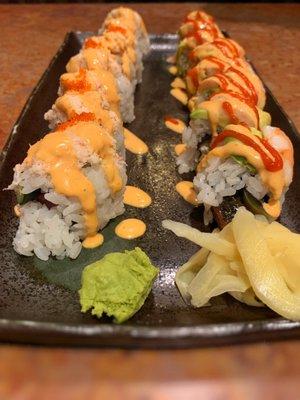 Phoenix Roll (L) & Tsunami Roll (R)