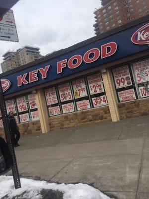 Key out side. All the great deals in the windows