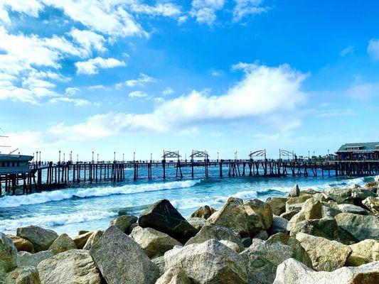 View we w of the pier from the lower level