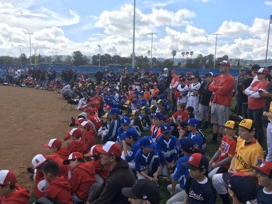 Beautiful field/parent participation opening day 2020