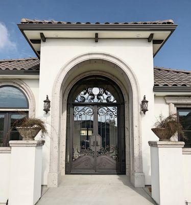 These Elegant Entryways Iron Doors were installed in Visalia, CA. We also do business in the  Fresno area.