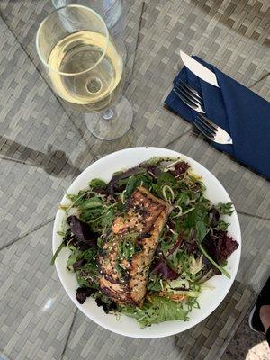 Miso Salmon Salad & House Wine