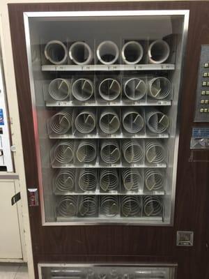 Completely empty vending machine