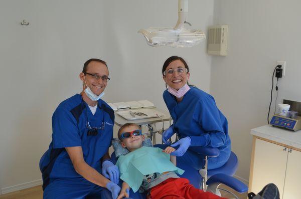 Dr. Simpson, Mary, and our super cool buddy, Andrew!